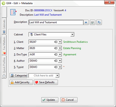 Edit Metadata